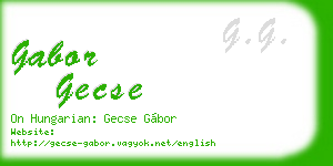 gabor gecse business card
