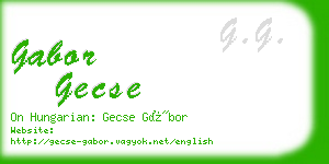 gabor gecse business card